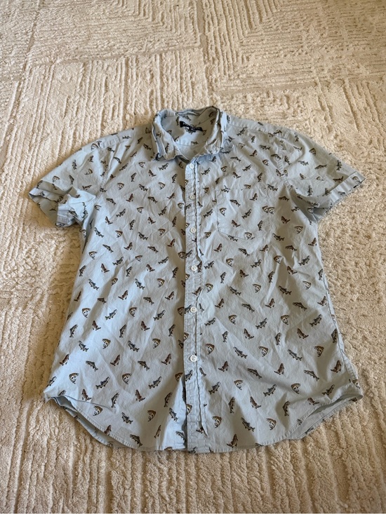 J. Crew Other - J Crew Mercantile Light Blue Short-Sleeve Printed Men's Shirt